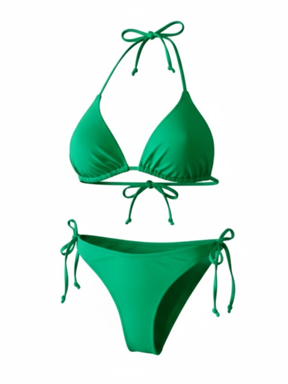 Women's Vibrant Green 2 Piece String Bikini-Size M-No Tags For Brand